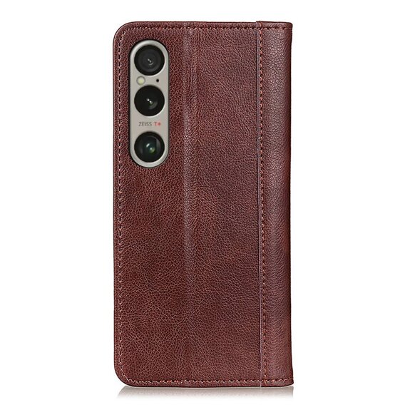 Flipové pouzdro pro Sony Xperia 1 VI, Split Leather, hnědé