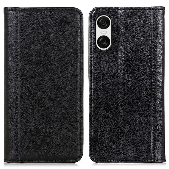 Flipové pouzdro pro Sony Xperia 10 VI, Split Leather, černé