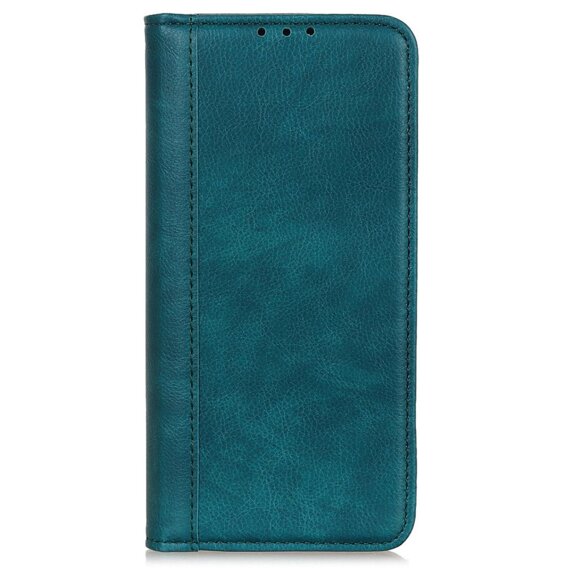 Flipové pouzdro pro Xiaomi Poco F6, Split Leather, zelené