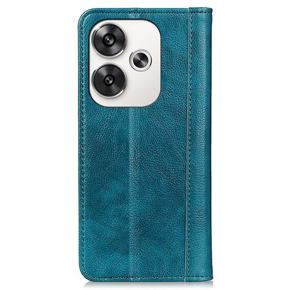 Flipové pouzdro pro Xiaomi Poco F6, Split Leather, zelené