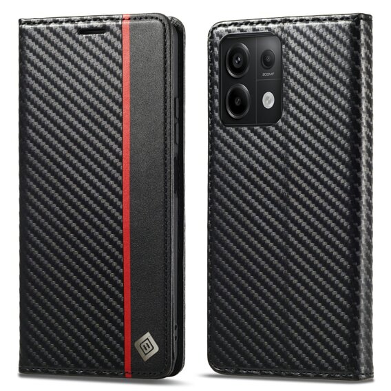 Flipové pouzdro pro Xiaomi Redmi Note 13 5G, Carbon LC.IMEEKE, černé