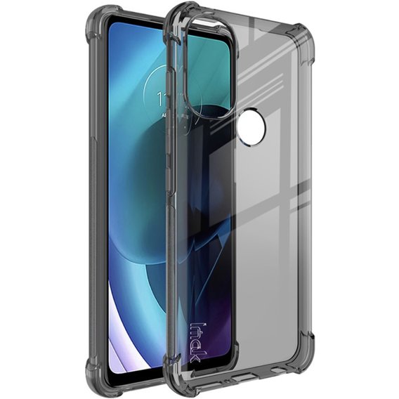 IMAK pouzdro pro Motorola Moto G71 5G, Dropproof, transparentní / černé