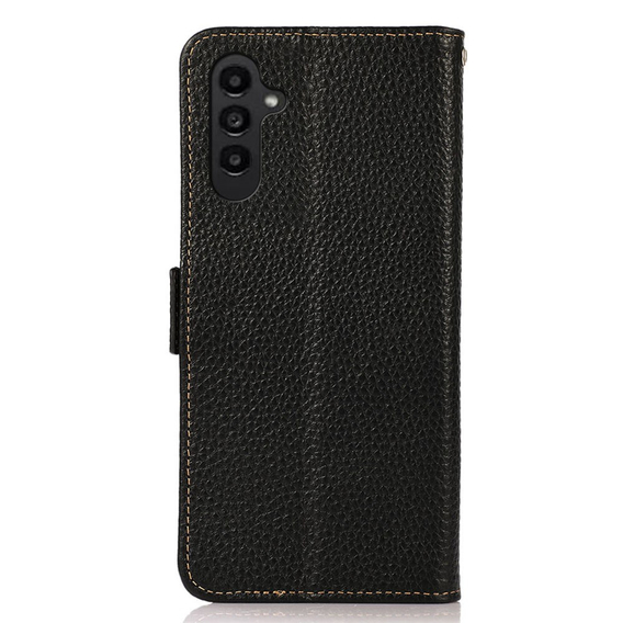 KHAZNEH RFID pouzdro pro Samsung Galaxy A35 5G, Litchi Texture, černé