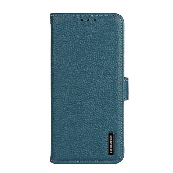 KHAZNEH RFID pouzdro pro Xiaomi Poco F6, Litchi Texture, zelené