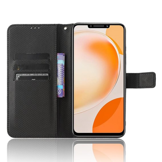 Klopové pouzdro pro Huawei Nova Y91 4G, Wallet Smart Magnet, černé