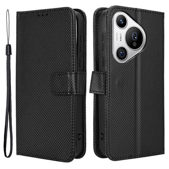 Klopové pouzdro pro Huawei Pura 70, Wallet Smart Magnet, černé