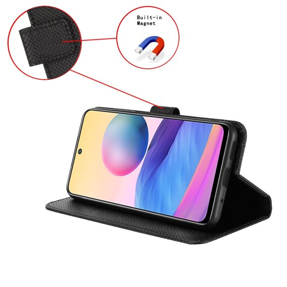 Klopové pouzdro pro Huawei Pura 70, Wallet Smart Magnet, černé