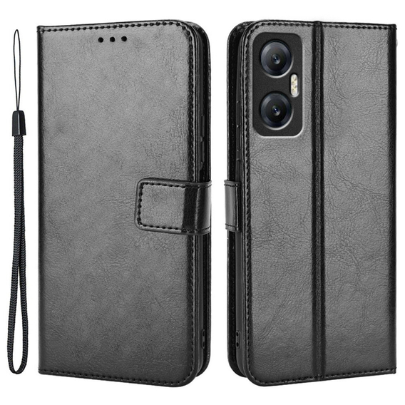 Klopové pouzdro pro Infinix Hot 20 5G, Crazy Horse Wallet, černé