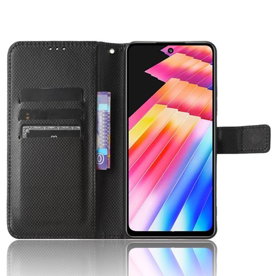 Klopové pouzdro pro Infinix Hot 30i, Wallet Smart Magnet, černé