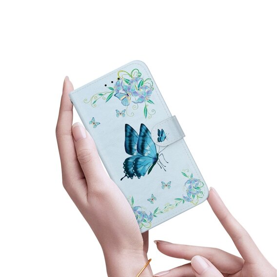 Klopové pouzdro pro Infinix Hot 40i, Wallet, Butterfly flower