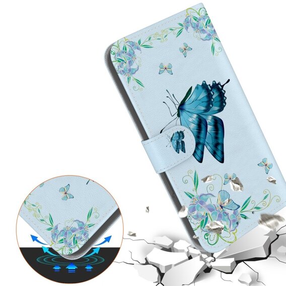 Klopové pouzdro pro Infinix Hot 40i, Wallet, Butterfly flower