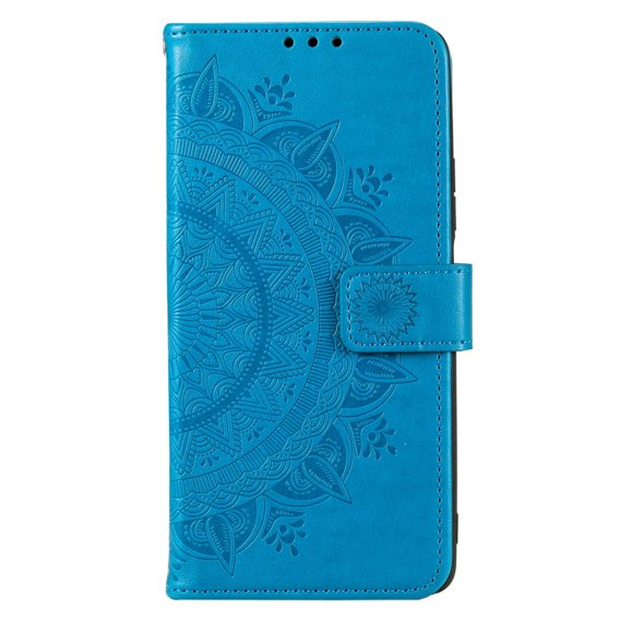 Klopové pouzdro pro Motorola Moto E13, Mandala Flower, modré