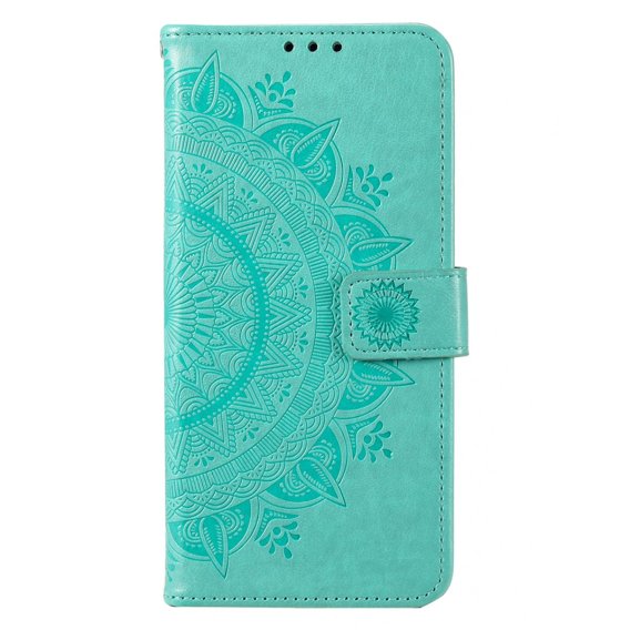 Klopové pouzdro pro Motorola Moto E13, Mandala Flower, zelené