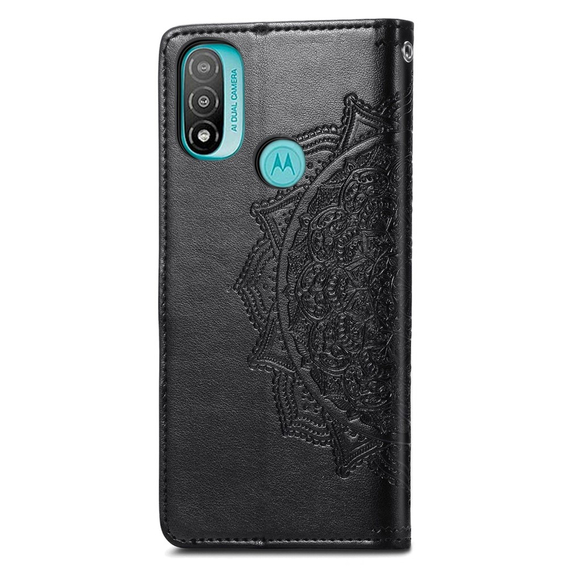 Klopové pouzdro pro Motorola Moto E20/E30/E40, Mandala, černé