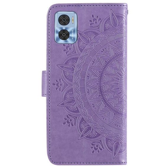 Klopové pouzdro pro Motorola Moto E22 / E22i, Mandala, fialové