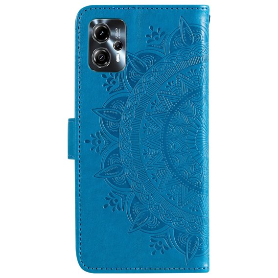 Klopové pouzdro pro Motorola Moto G13 / G23, Mandala Flower, modré