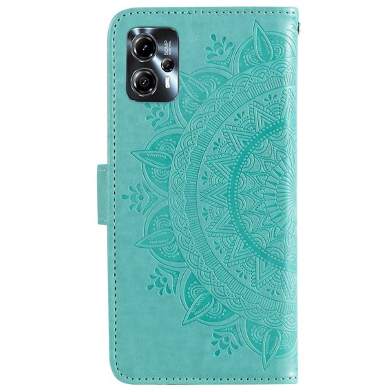 Klopové pouzdro pro Motorola Moto G13 / G23, Mandala Flower, zelené