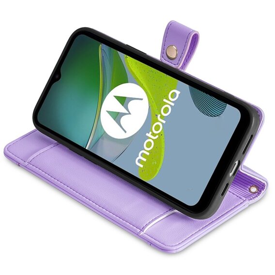 Klopové pouzdro pro Motorola Moto G84 5G, Wallet Zipper Pocket, fialové