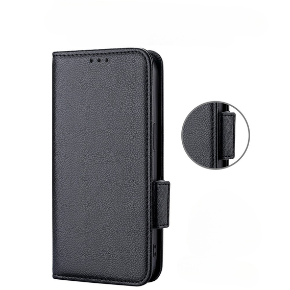 Klopové pouzdro pro Nokia X30 5G, Wallet Litchi Magnet Case, černé