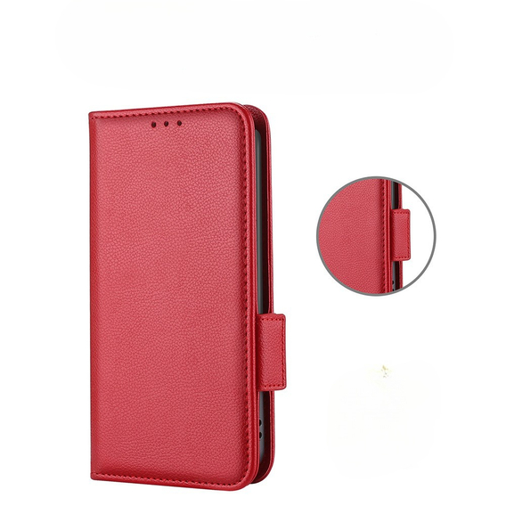 Klopové pouzdro pro Nokia X30 5G, Wallet Litchi Magnet Case, červené