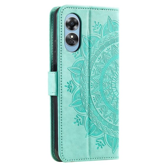 Klopové pouzdro pro Oppo A17, Mandala, zelené