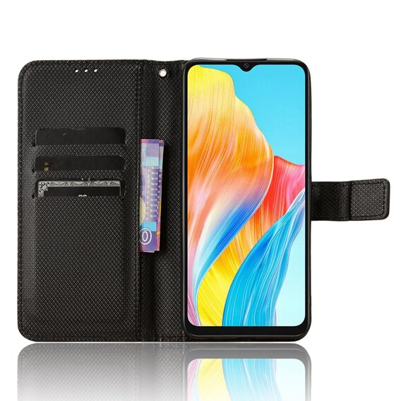 Klopové pouzdro pro Oppo A38 4G / Oppo A18 4G, Wallet Smart Magnet, černé