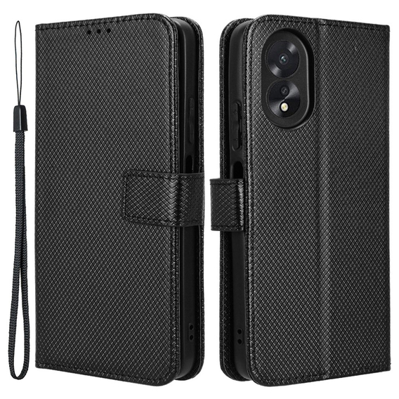 Klopové pouzdro pro Oppo A38 4G / Oppo A18 4G, Wallet Smart Magnet, černé