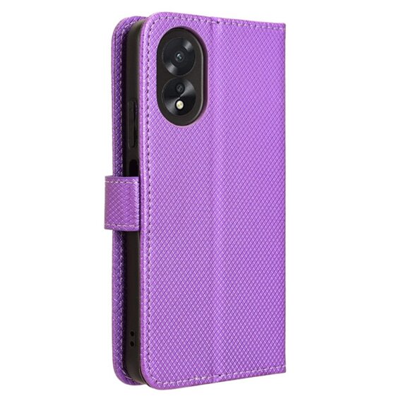 Klopové pouzdro pro Oppo A38 4G / Oppo A18 4G, Wallet Smart Magnet, fialové