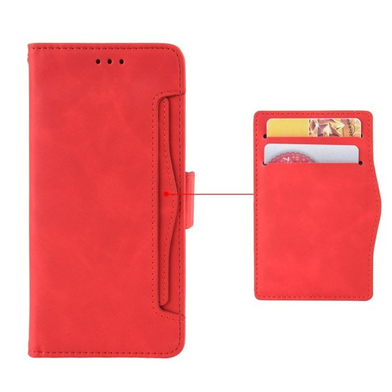 Klopové pouzdro pro Oppo A57s, Card Slot, červené