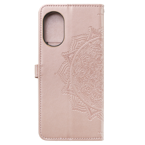 Klopové pouzdro pro Oppo A58 4G, Mandala, růžové rose gold