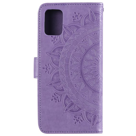 Klopové pouzdro pro Oppo Reno6 5G, Mandala, fialové