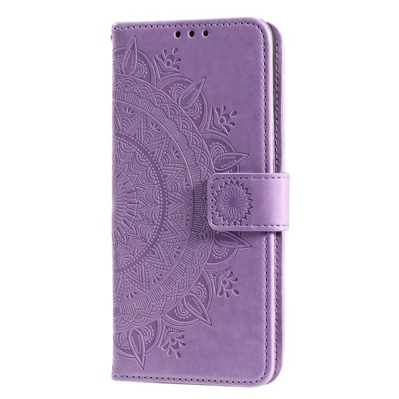 Klopové pouzdro pro Oppo Reno6 5G, Mandala, fialové