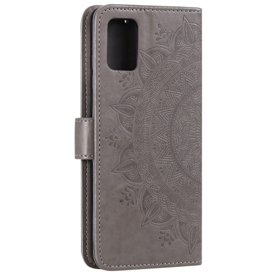 Klopové pouzdro pro Oppo Reno6 5G, Mandala, šedé