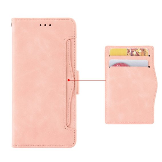 Klopové pouzdro pro Oppo Reno7 Lite 5G, Card Slot, růžové