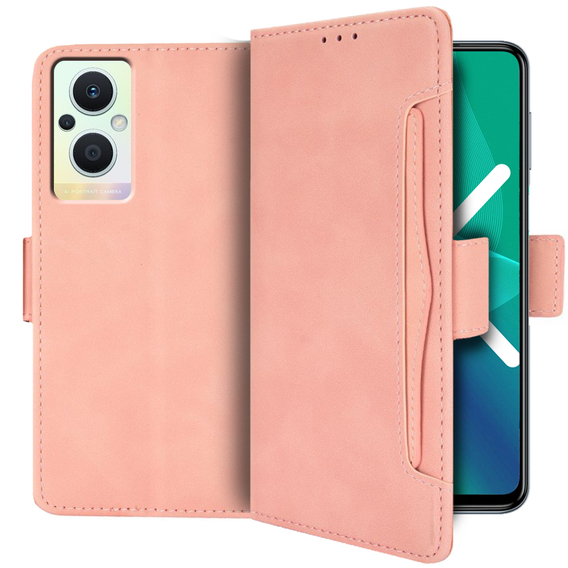 Klopové pouzdro pro Oppo Reno7 Lite 5G, Card Slot, růžové