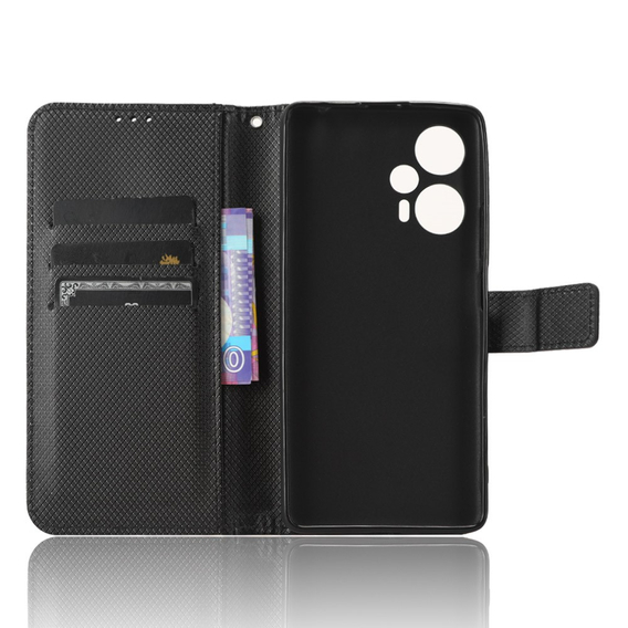 Klopové pouzdro pro Poco F5 5G, Wallet Smart Magnet, černé