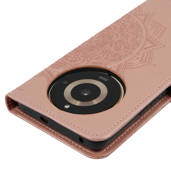 Klopové pouzdro pro Realme 11 Pro / 11 Pro +, Mandala, růžové rose gold