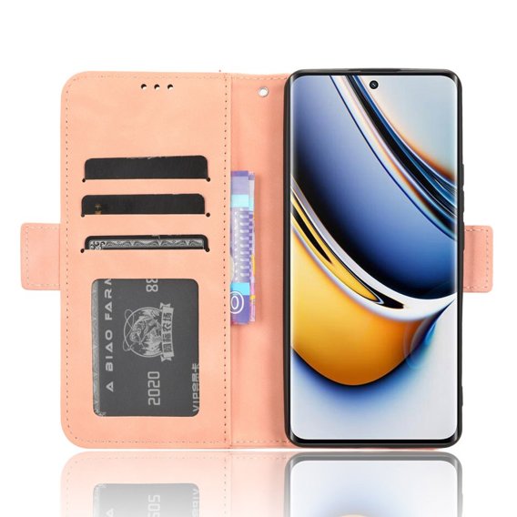 Klopové pouzdro pro Realme 11 Pro 5G / Pro+ 5G, Card Slot, růžové