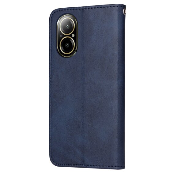 Klopové pouzdro pro Realme C67, Leather Wallet, námořnicky modré