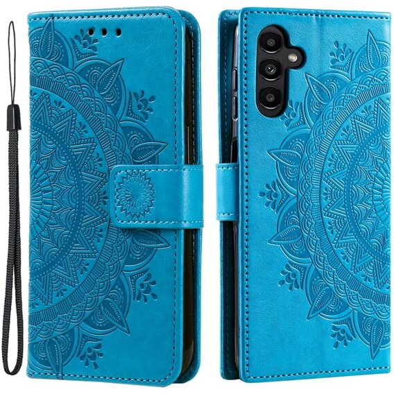 Klopové pouzdro pro Samsung Galaxy A05s 4G, Mandala, modrý