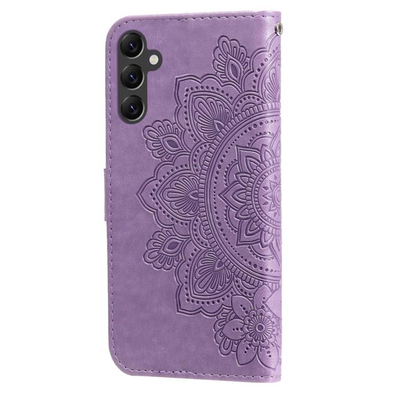 Klopové pouzdro pro Samsung Galaxy A14 4G/5G, Mandala Flower, fialové