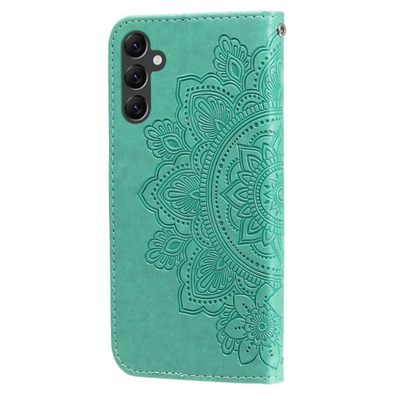 Klopové pouzdro pro Samsung Galaxy A14 4G/5G, Mandala Flower, zelené