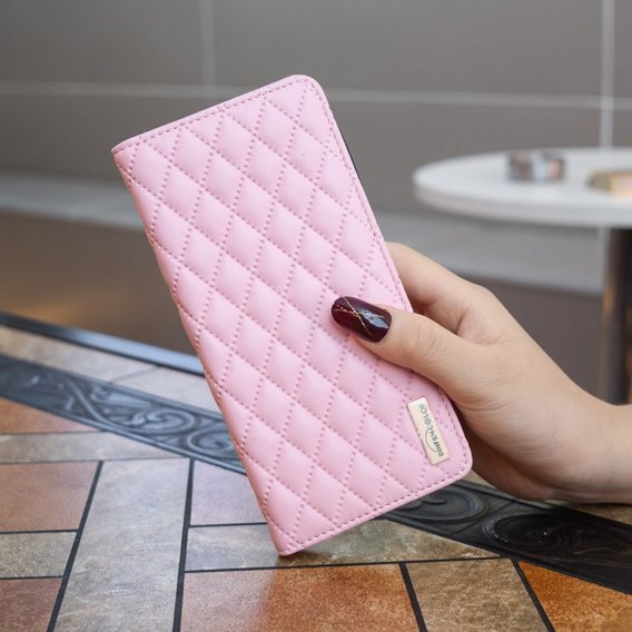 Klopové pouzdro pro Samsung Galaxy A34 5G, Wallet, BINFEN COLOR, růžové