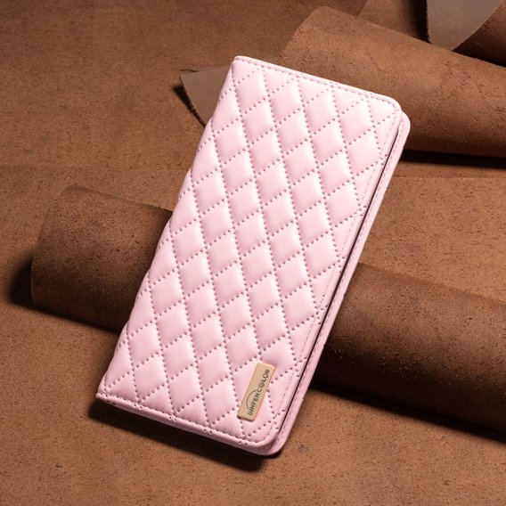 Klopové pouzdro pro Samsung Galaxy A34 5G, Wallet, BINFEN COLOR, růžové