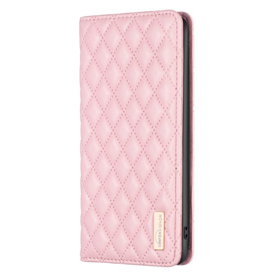 Klopové pouzdro pro Samsung Galaxy A34 5G, Wallet, BINFEN COLOR, růžové