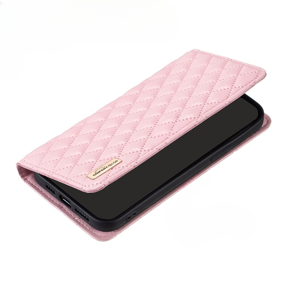 Klopové pouzdro pro Samsung Galaxy A34 5G, Wallet, BINFEN COLOR, růžové