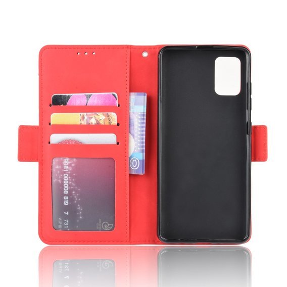 Klopové pouzdro pro Samsung Galaxy A51, Card Slot, červené