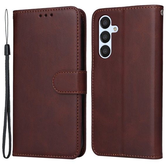 Klopové pouzdro pro Samsung Galaxy A54 5G, Leather Wallet, hnědé