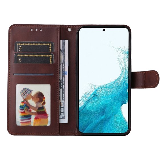 Klopové pouzdro pro Samsung Galaxy A54 5G, Leather Wallet, hnědé