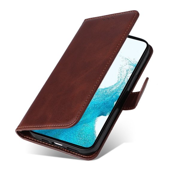 Klopové pouzdro pro Samsung Galaxy A54 5G, Leather Wallet, hnědé